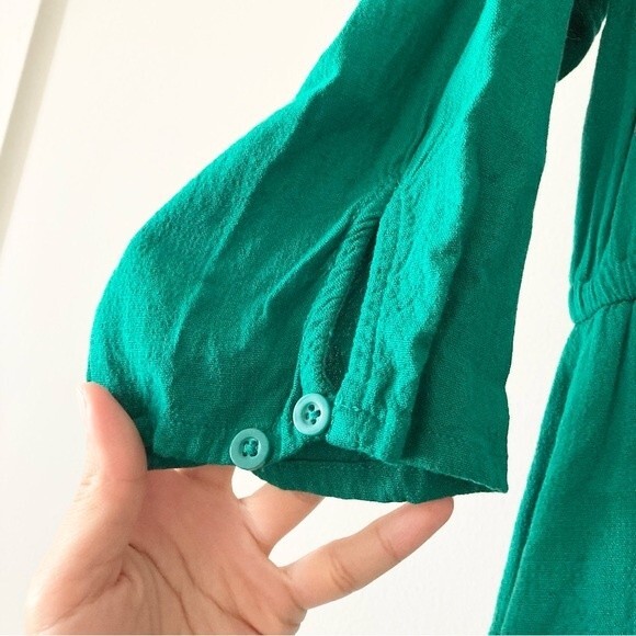 Torrid Green Button Up Long Sleeve Dress Size 2X - Picture 3 of 7